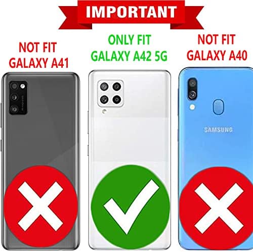 Starshop Samsung Galaxy A42 5G Case, Galaxy A42 5G Case, עם [מגן מסך זכוכית מזג כלול] נוזל Bling Sparkle צף נצנצים